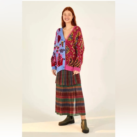 FARM RIO Mixed Printed Button Down Cardigan - Picture 2 of 7